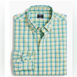 NWT J. Crew Factory Flex Washed Gingham Casual Button Down Shirt XXL Slim Fit